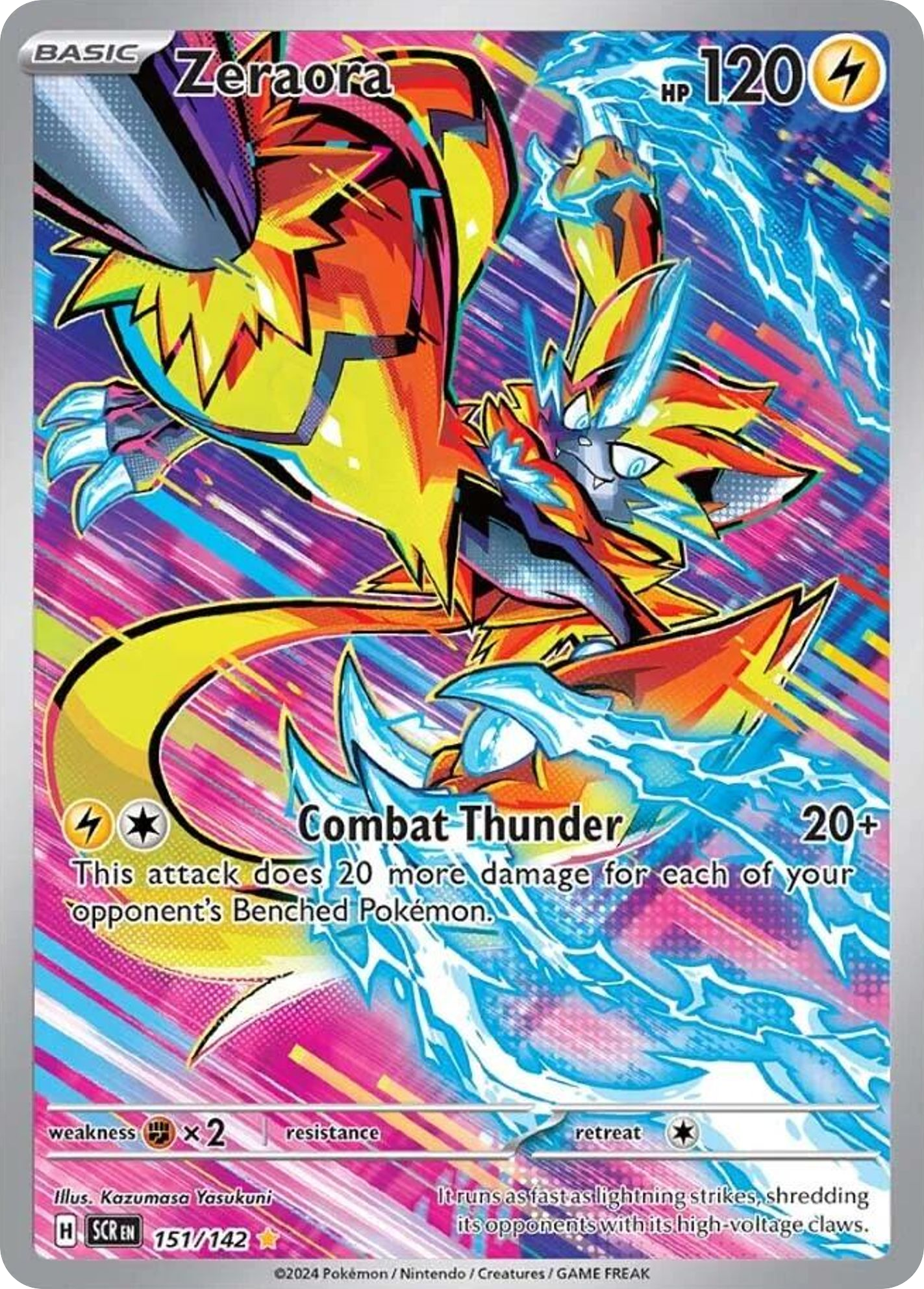 Zeraora 151/142 Illustration Rare card from Stellar Crown