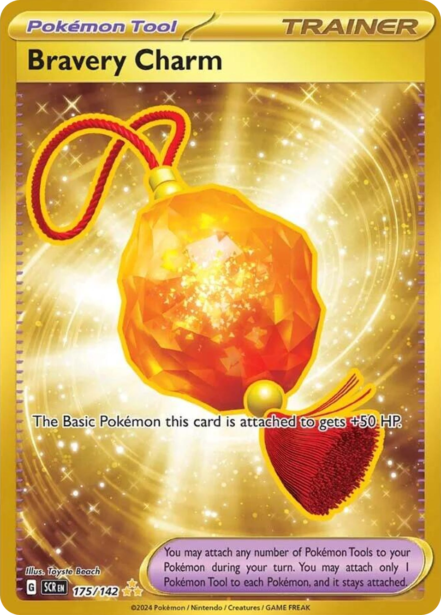 Bravery Charm 175 Hyper Rare card from Stellar Crown