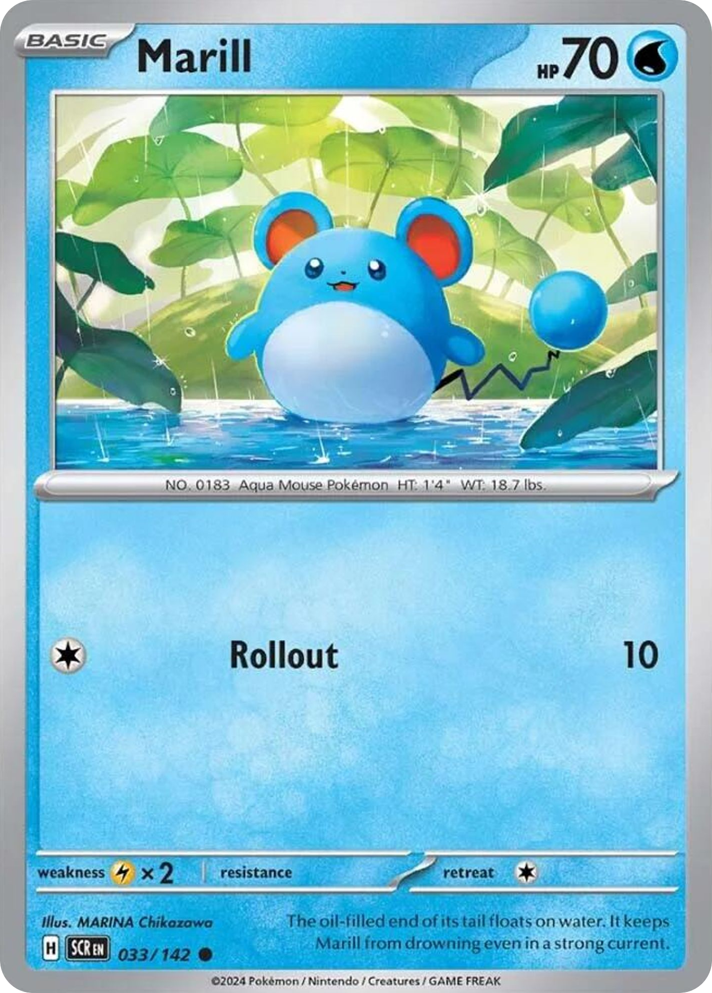 Marill 33/142 Common card from Stellar Crown