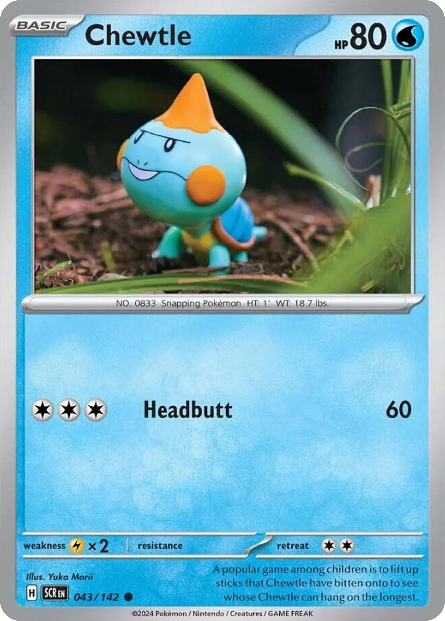 Chewtle 43/142 Common card from Stellar Crown