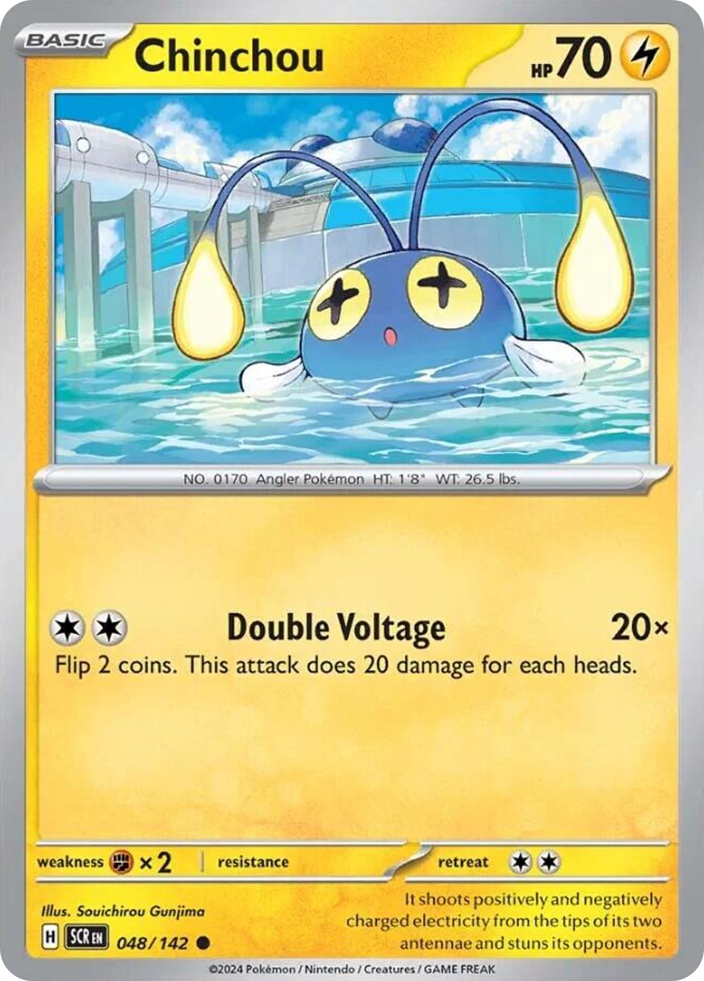 Chinchou 48/142 Common card from Stellar Crown