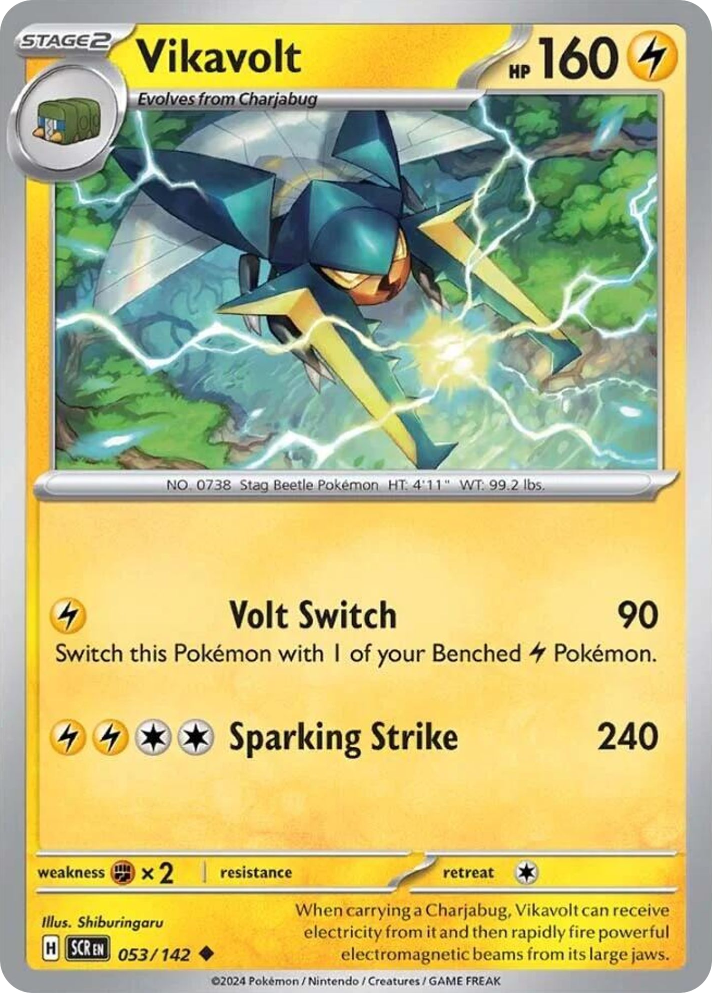 Vikavolt 53 Uncommon card from Stellar Crown
