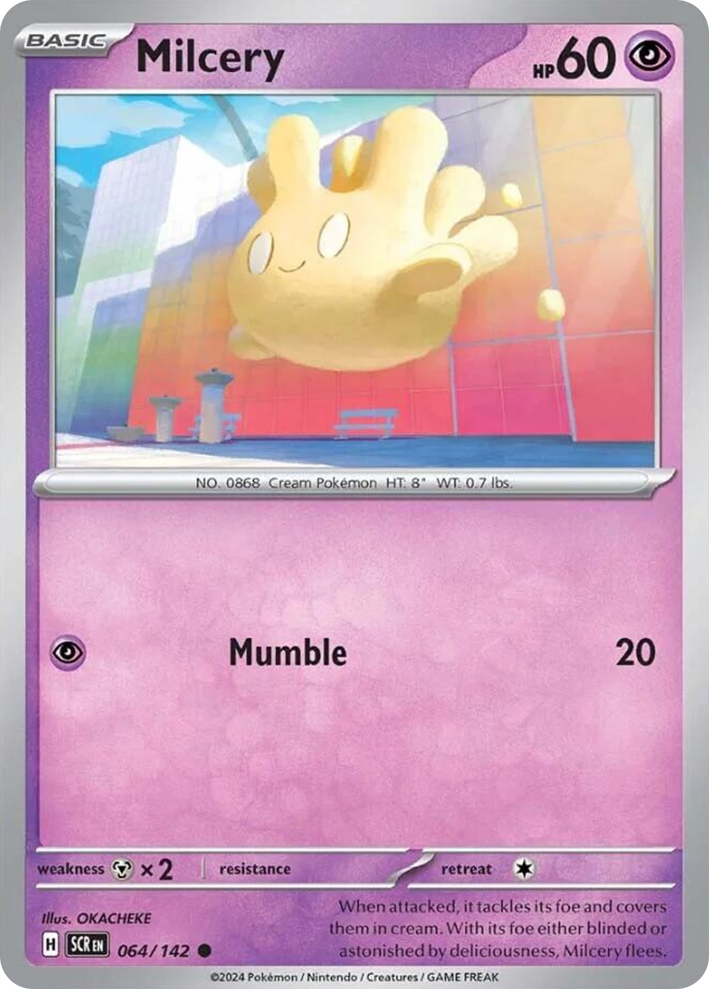 Milcery 64 Common card from Stellar Crown