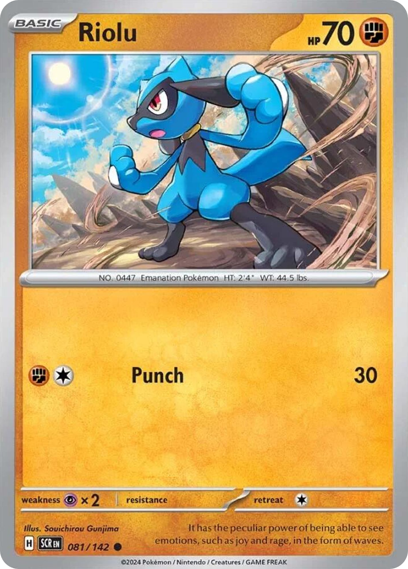 Riolu 81 Common card from Stellar Crown