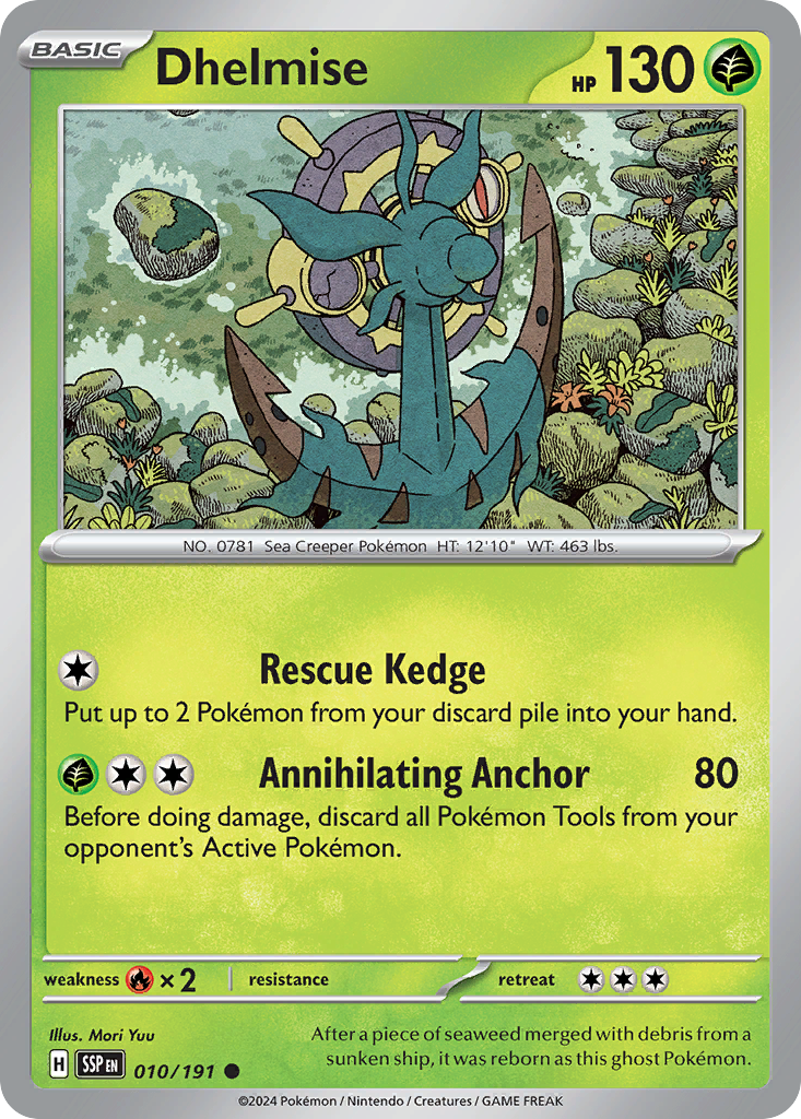 Dhelmise 10 Common card from Surging Sparks