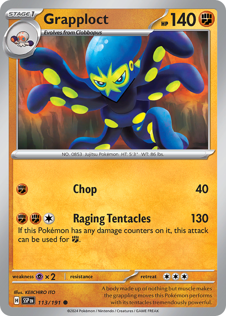 Grapploct 113 Common card from Surging Sparks