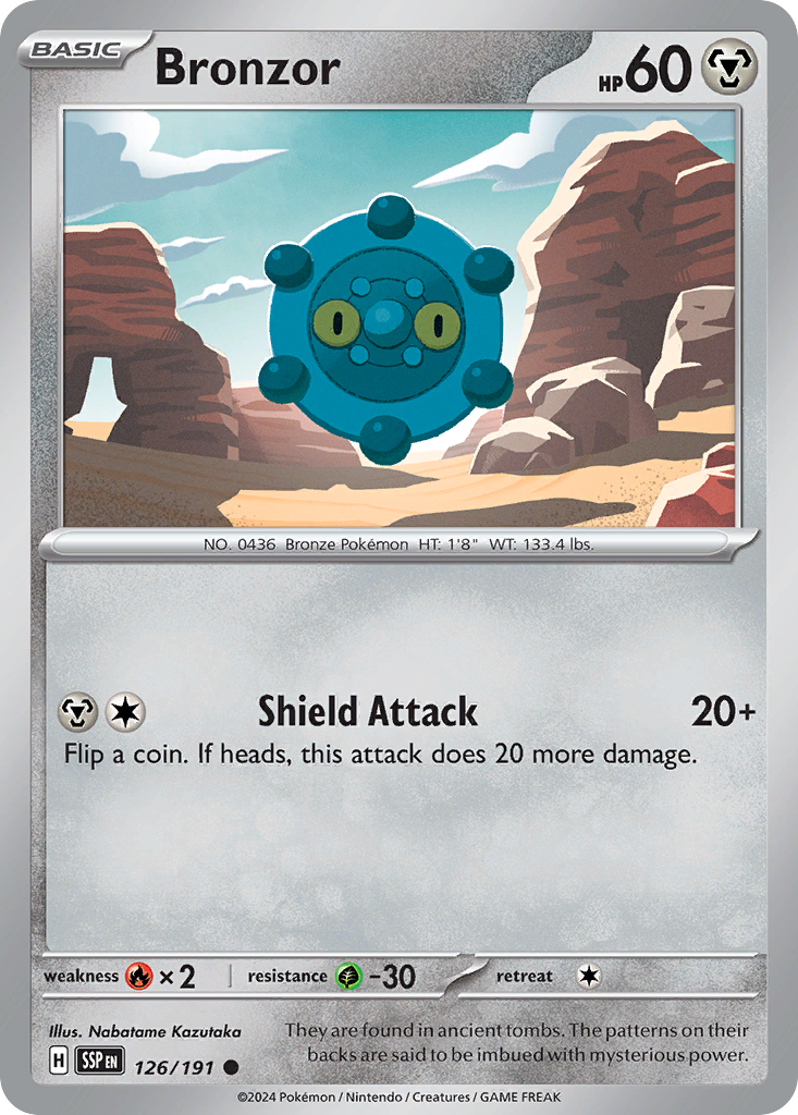 Bronzor 126/191 Common card from Surging Sparks