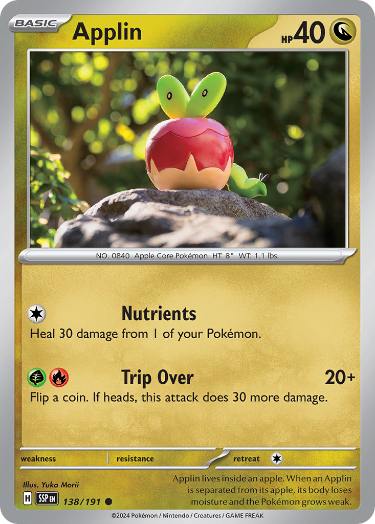 Applin 138 Common card from Surging Sparks
