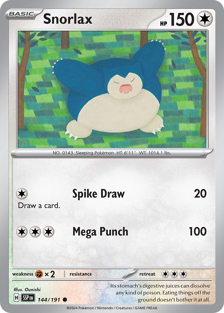 Snorlax 144/191 Common card from Surging Sparks