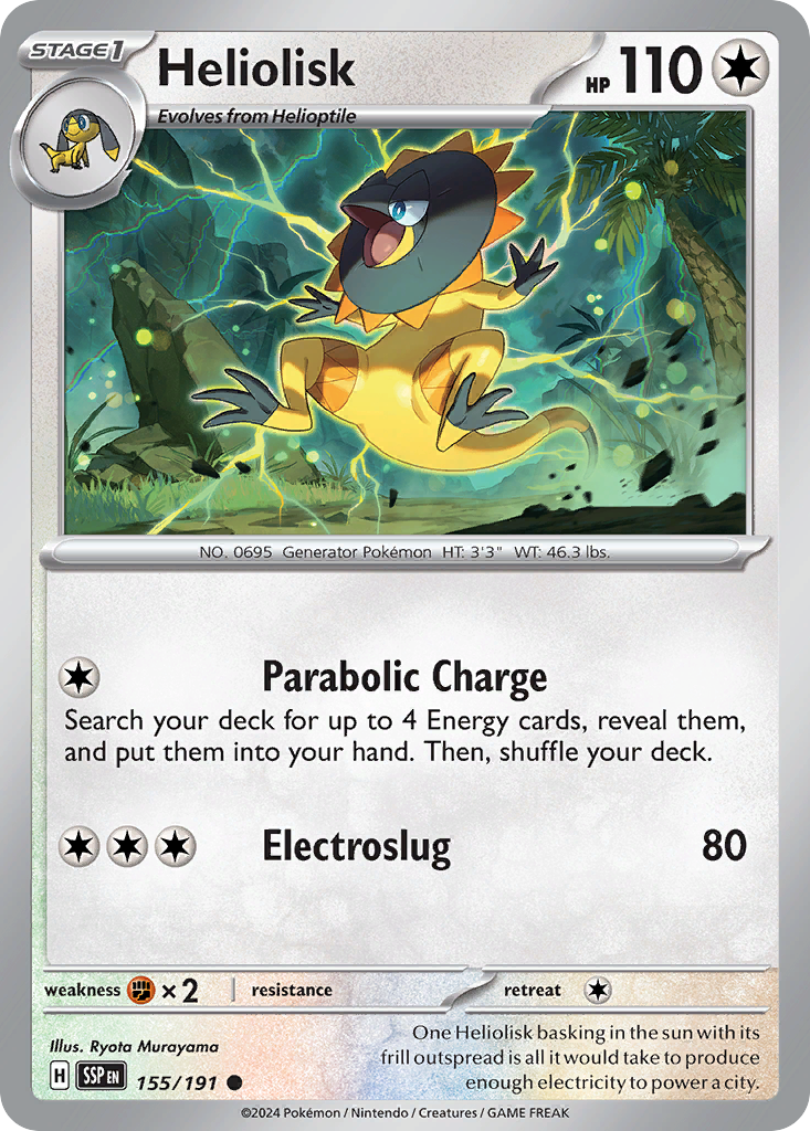 Heliolisk 155 Common card from Surging Sparks