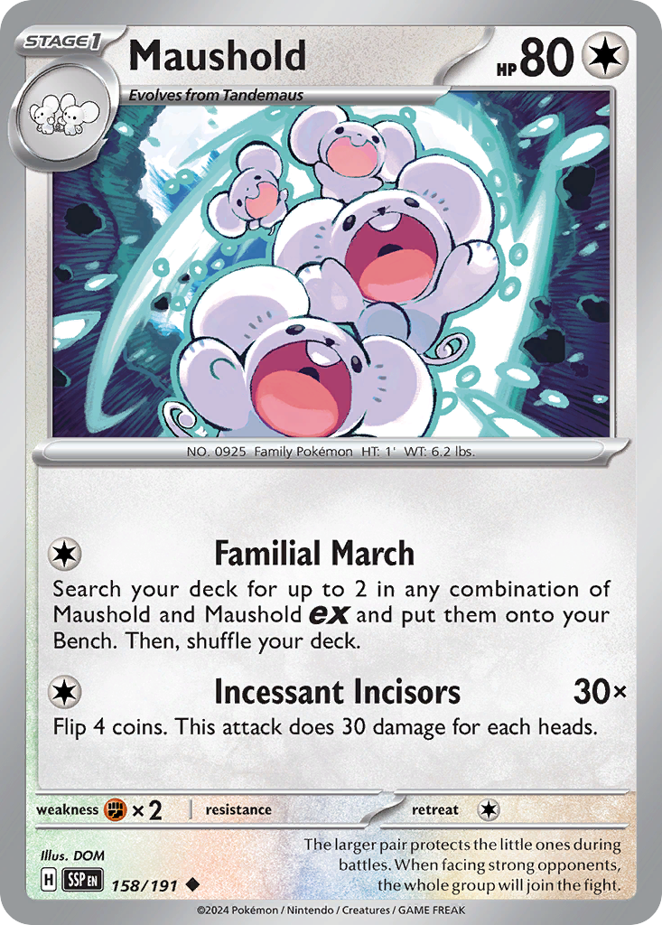 Maushold 158 Uncommon card from Surging Sparks
