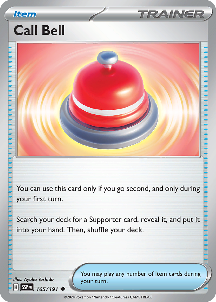 Call Bell 165 Uncommon card from Surging Sparks