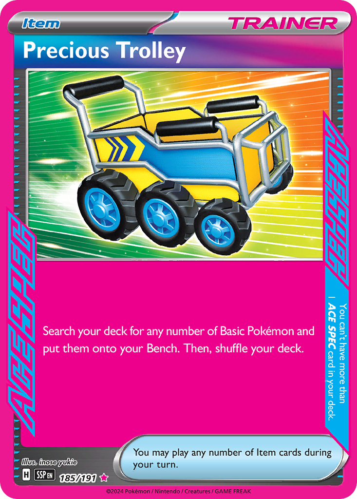 Precious Trolley 185/191 ACE SPEC Rare card from Surging Sparks
