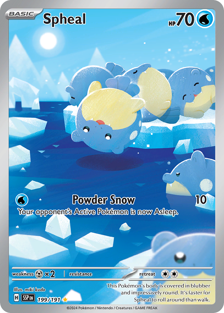 Spheal 199/191 Illustration Rare card from Surging Sparks