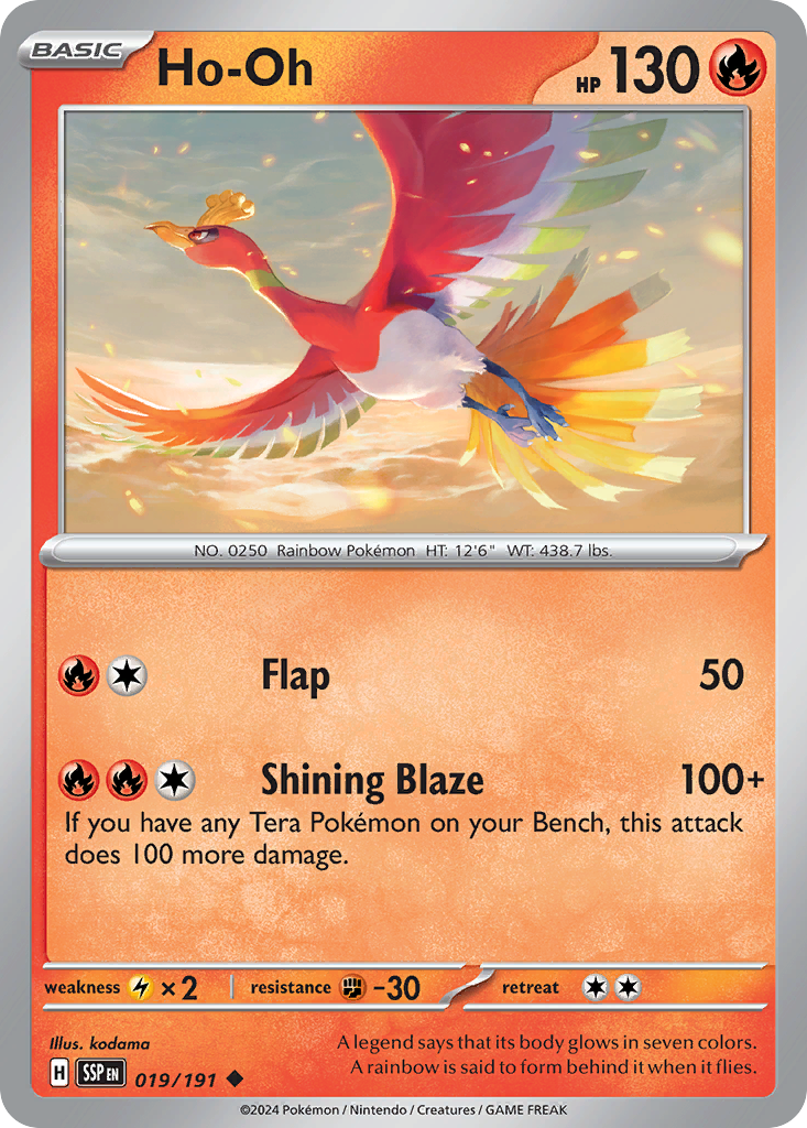 Ho-Oh 19/191 Uncommon card from Surging Sparks