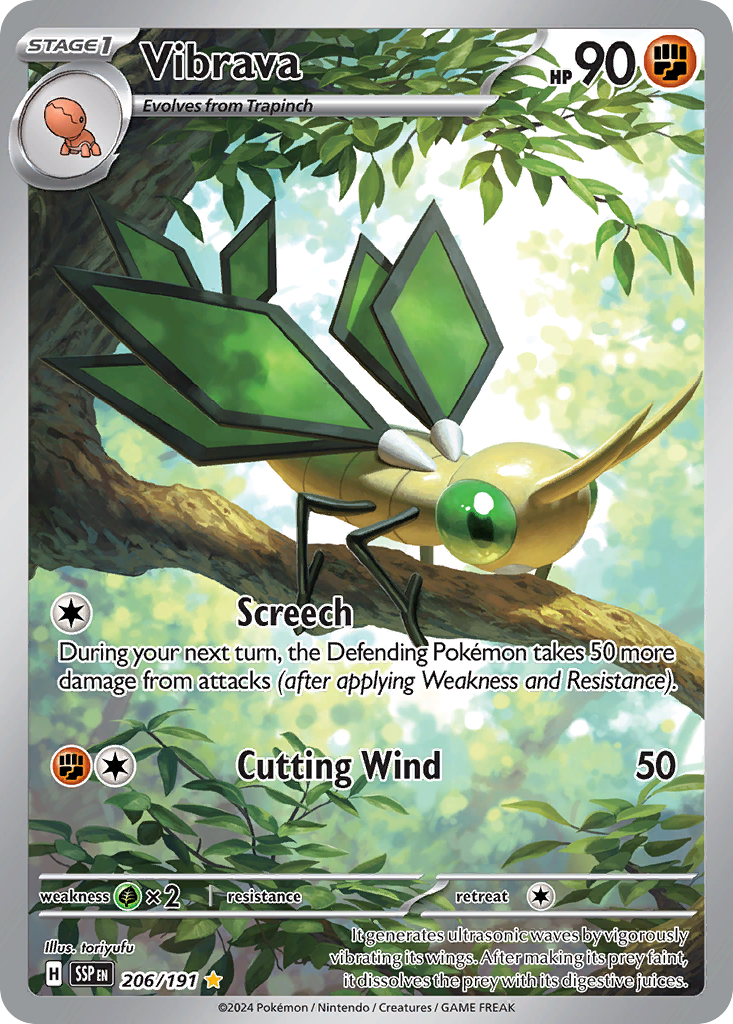 Vibrava 206 Illustration Rare card from Surging Sparks