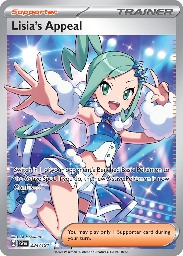 Lisia's Appeal 234 Ultra Rare card from Surging Sparks