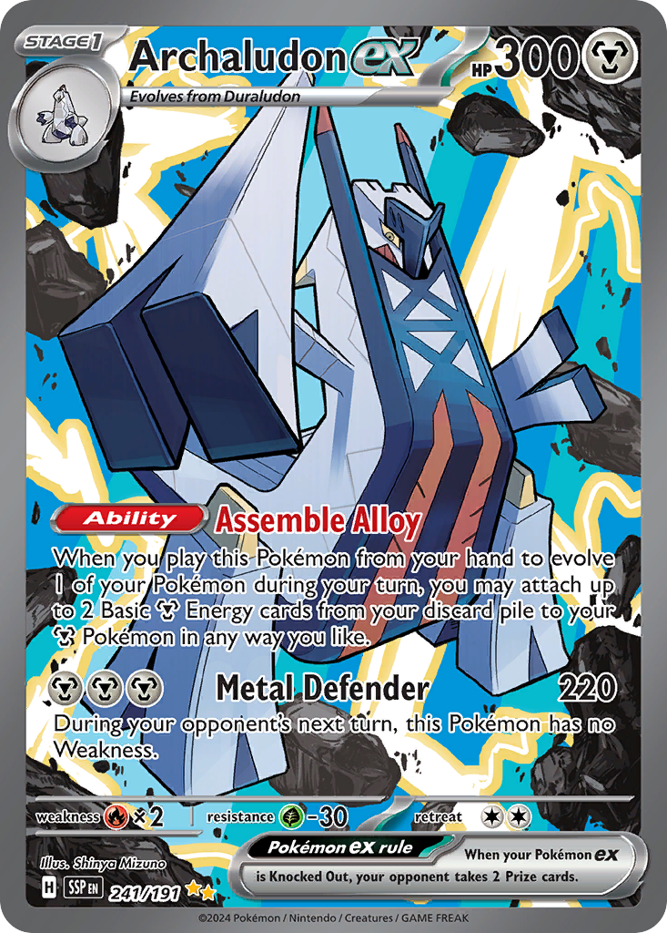 Archaludon ex 241 Special Illustration Rare card from Surging Sparks