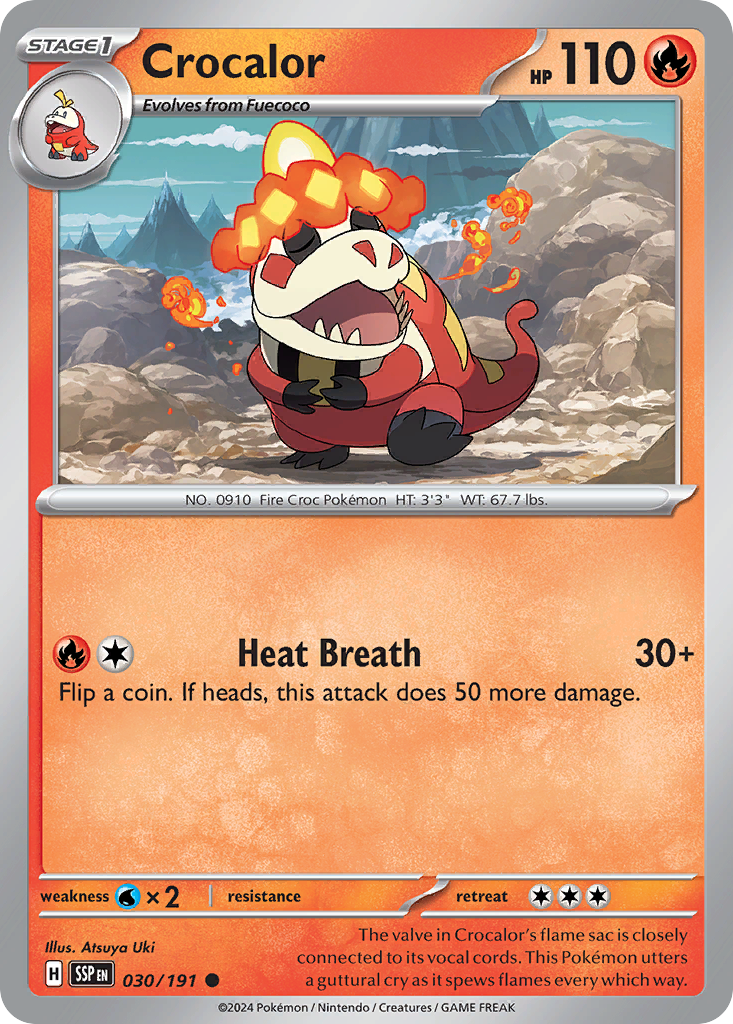 Crocalor 30 Common card from Surging Sparks