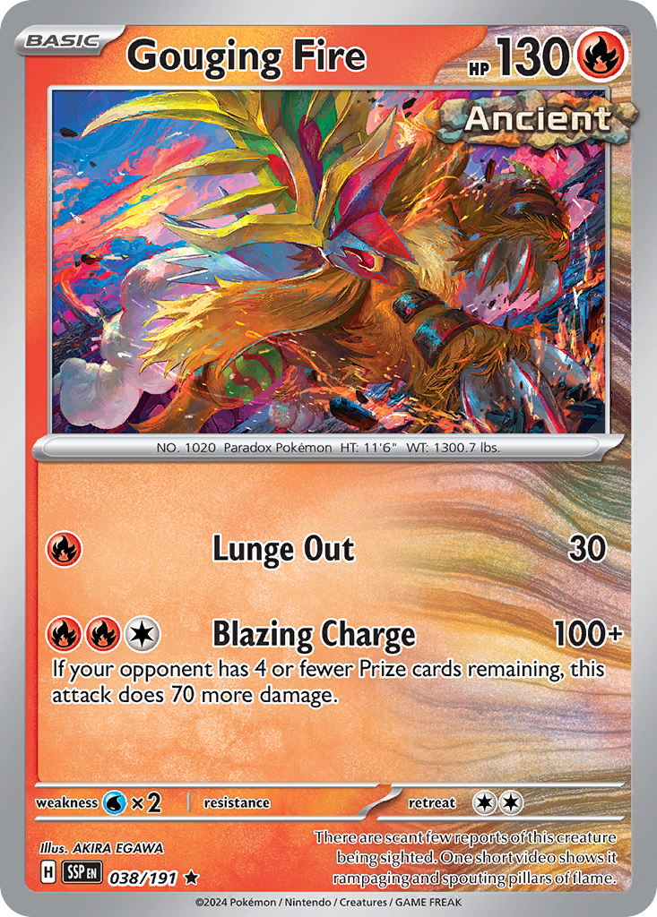 Gouging Fire 38 Rare card from Surging Sparks