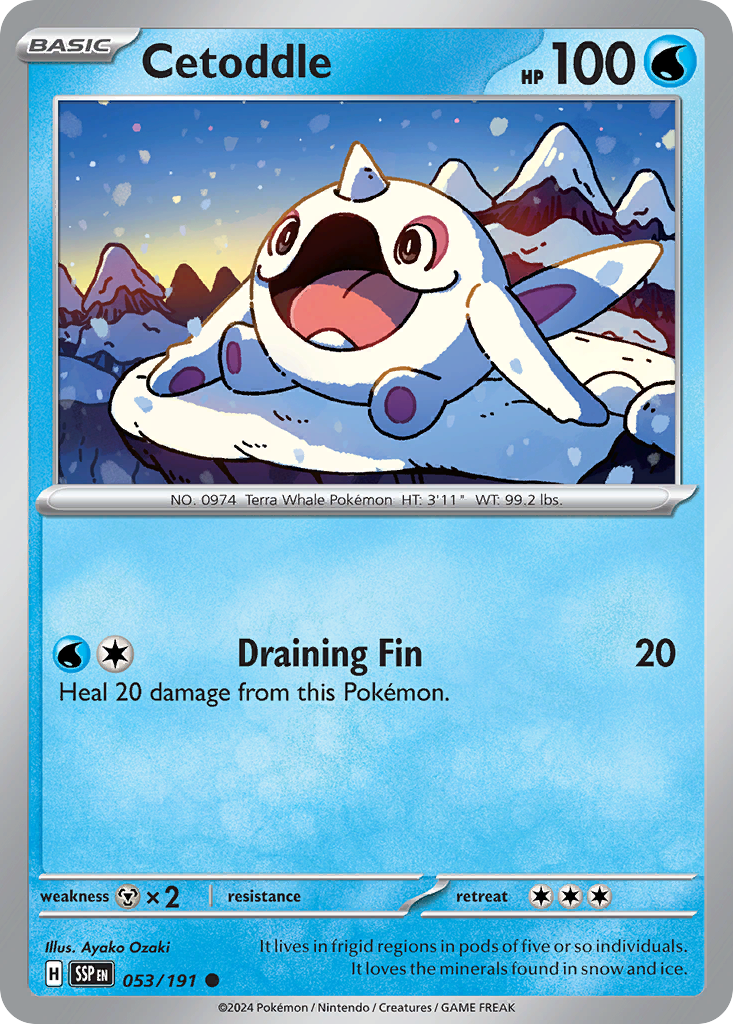 Cetoddle 53 Common card from Surging Sparks