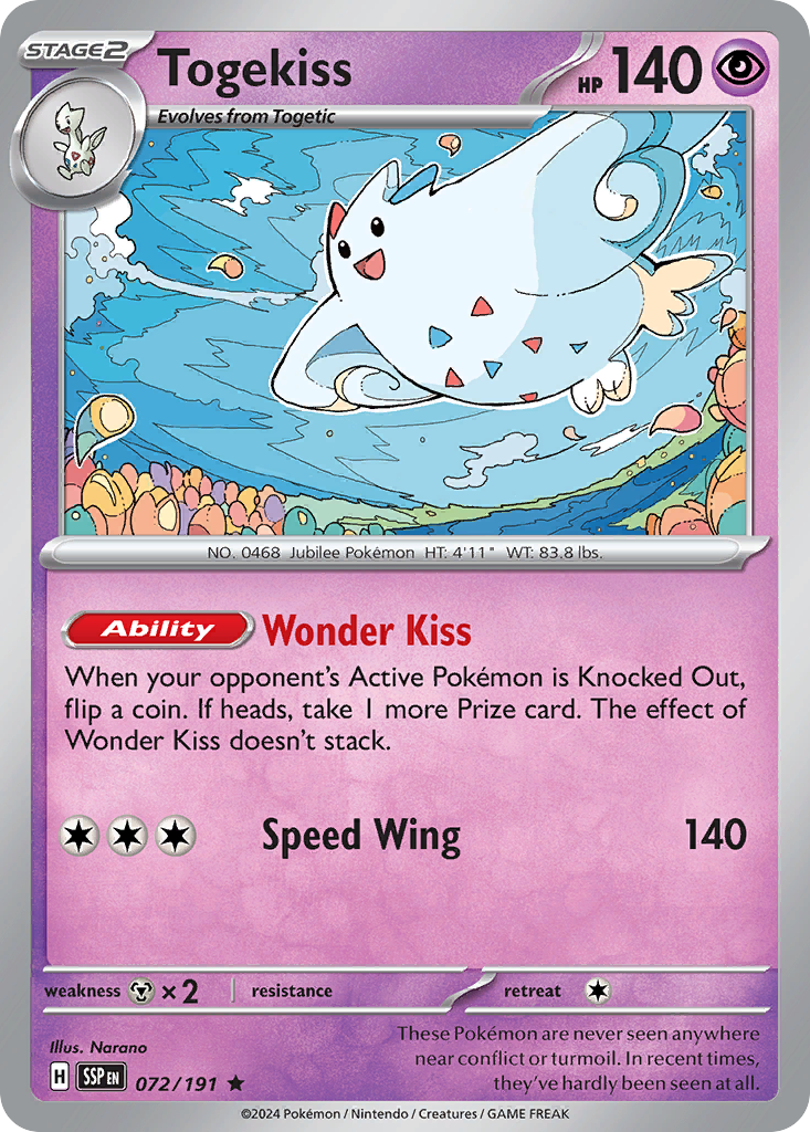 Togekiss 72/191 Rare card from Surging Sparks