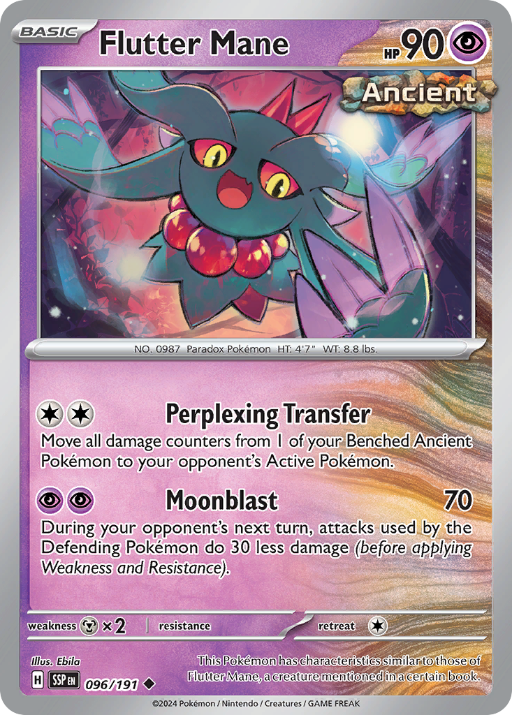 Flutter Mane 96 Uncommon card from Surging Sparks