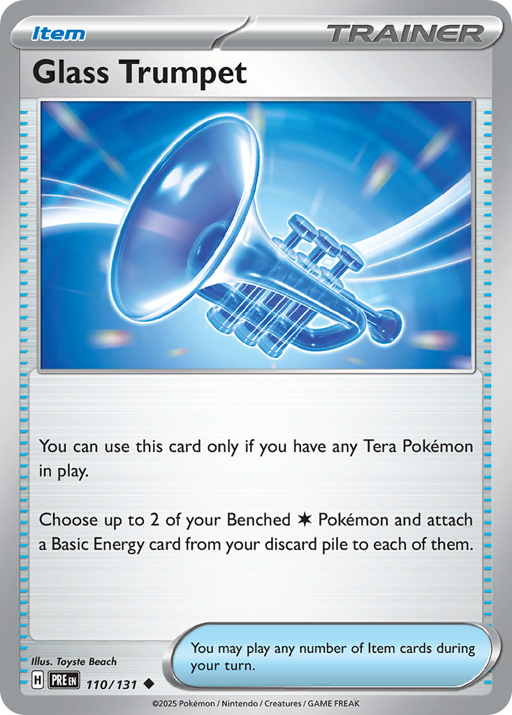 Glass Trumpet 110 Uncommon card from Prismatic Evolutions