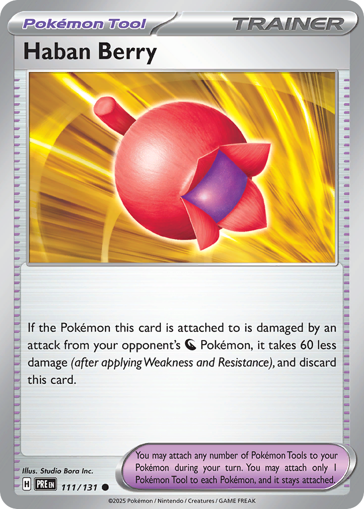 Haban Berry 111/131 Common card from Prismatic Evolutions