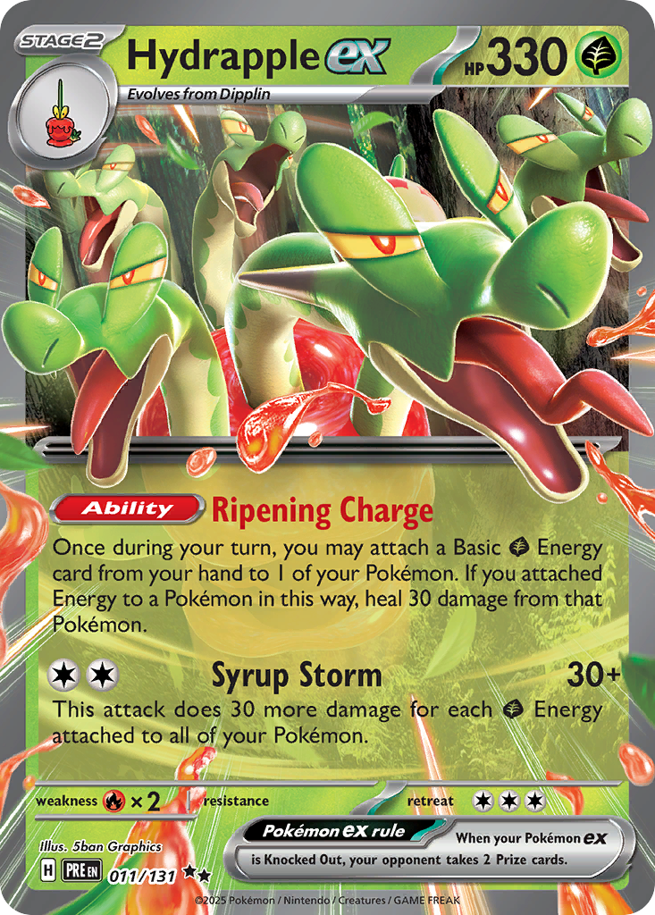 Hydrapple ex 11 Double Rare card from Prismatic Evolutions