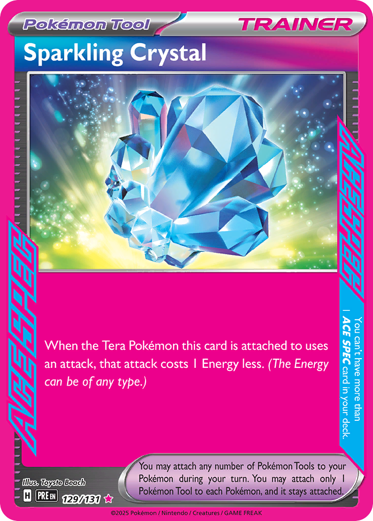 Sparkling Crystal 129 ACE SPEC Rare card from Prismatic Evolutions