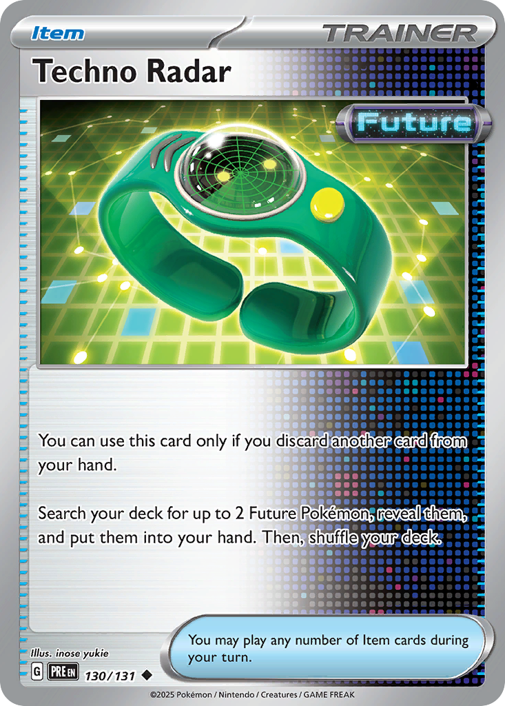 Techno Radar 130 Uncommon card from Prismatic Evolutions
