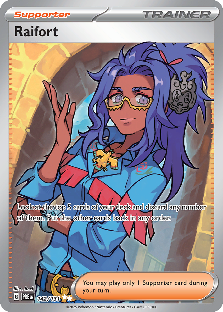 Raifort 142 Ultra Rare card from Prismatic Evolutions