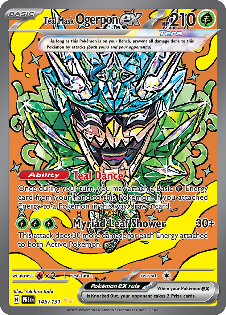 Teal Mask Ogerpon ex 145 Special Illustration Rare card from Prismatic Evolutions