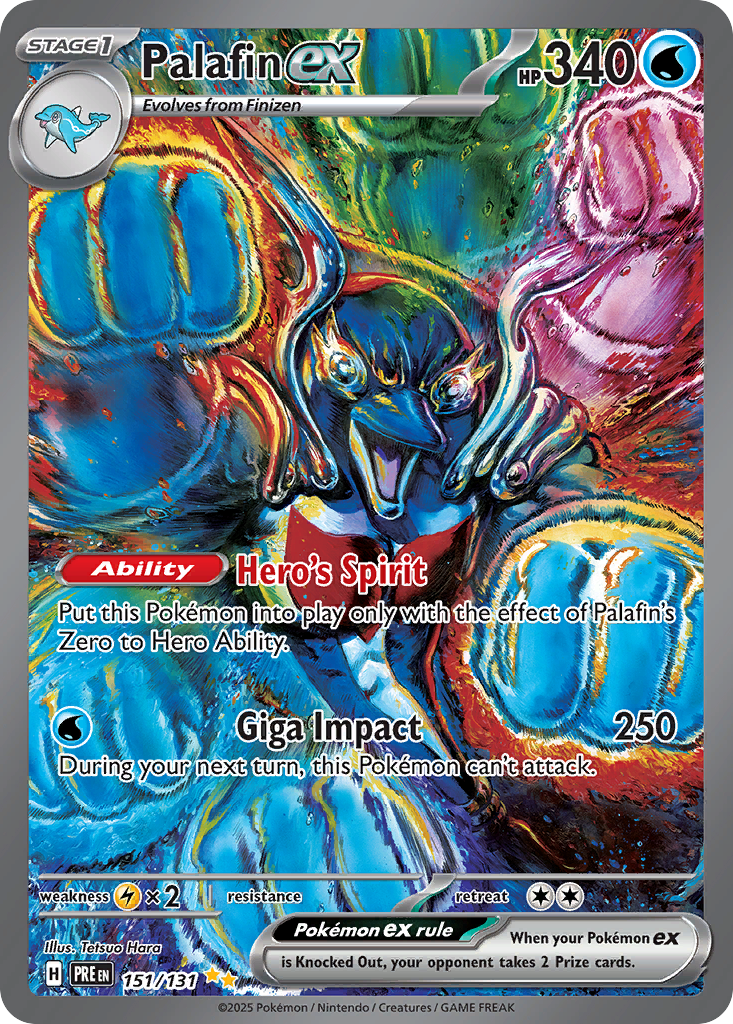 Palafin ex 151 Special Illustration Rare card from Prismatic Evolutions