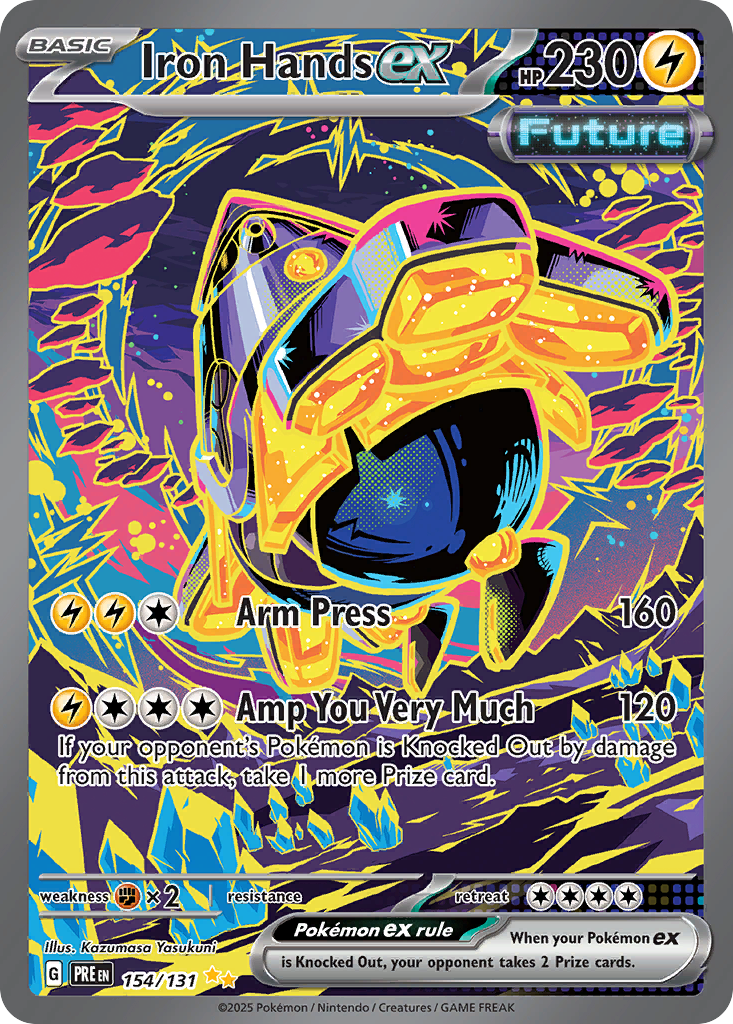 Iron Hands ex 154 Special Illustration Rare card from Prismatic Evolutions