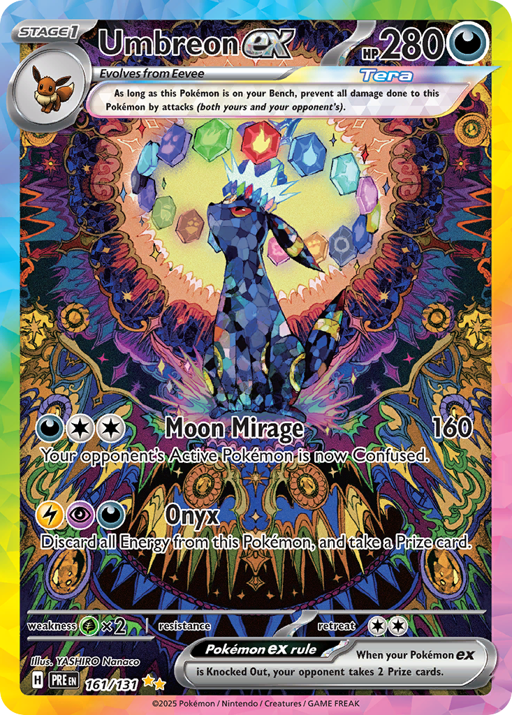 Umbreon ex 161 Special Illustration Rare card from Prismatic Evolutions