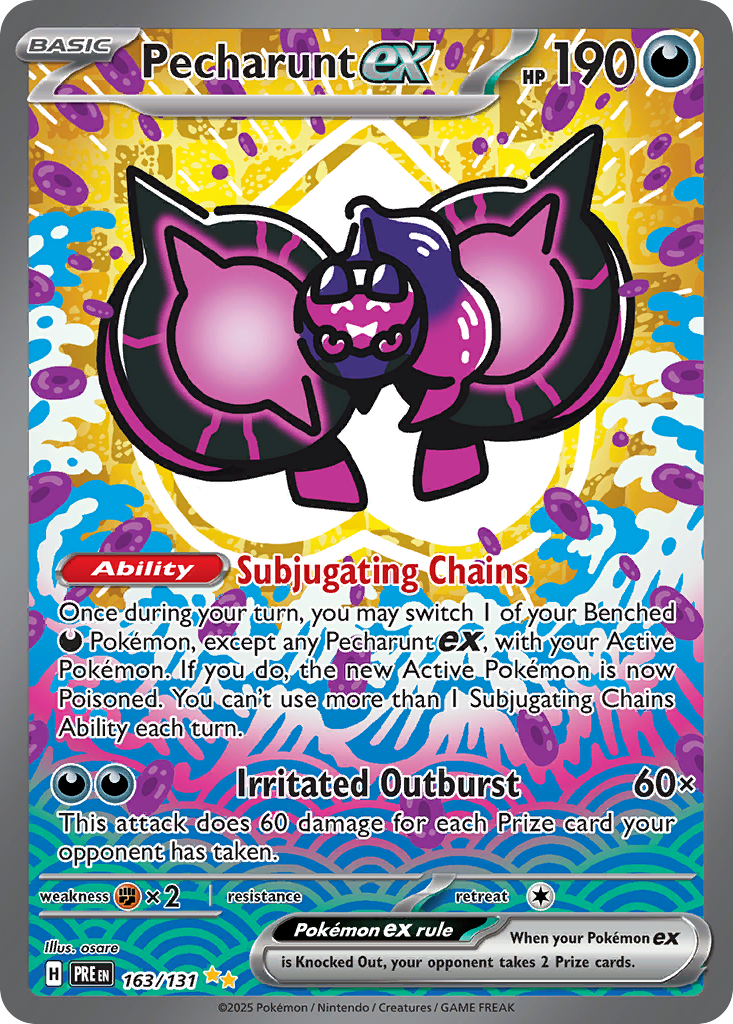 Pecharunt ex 163/131 Special Illustration Rare card from Prismatic Evolutions