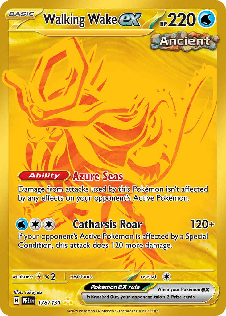 Walking Wake ex 178/131 Hyper Rare card from Prismatic Evolutions