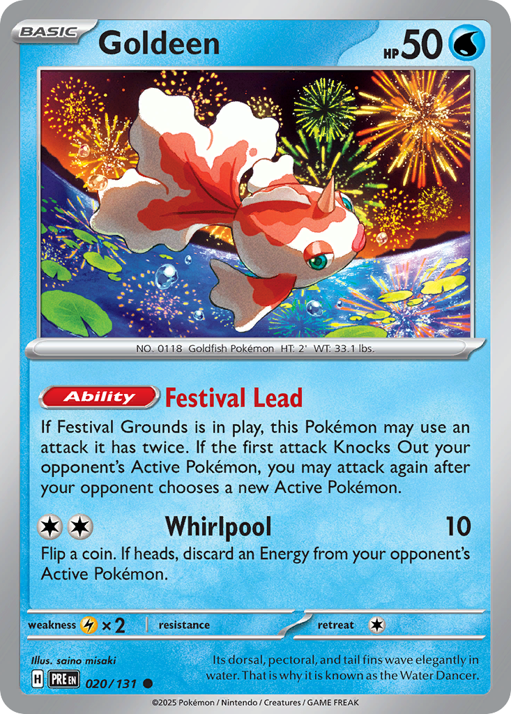 Goldeen 20 Common card from Prismatic Evolutions