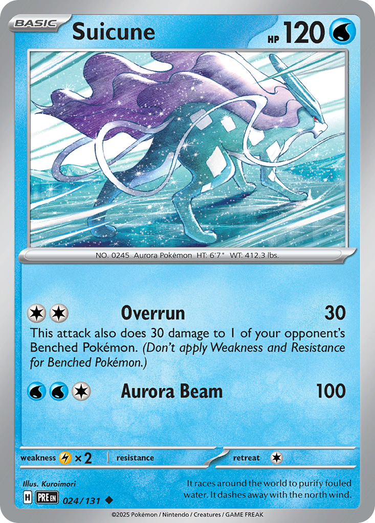 Suicune 24 Uncommon card from Prismatic Evolutions