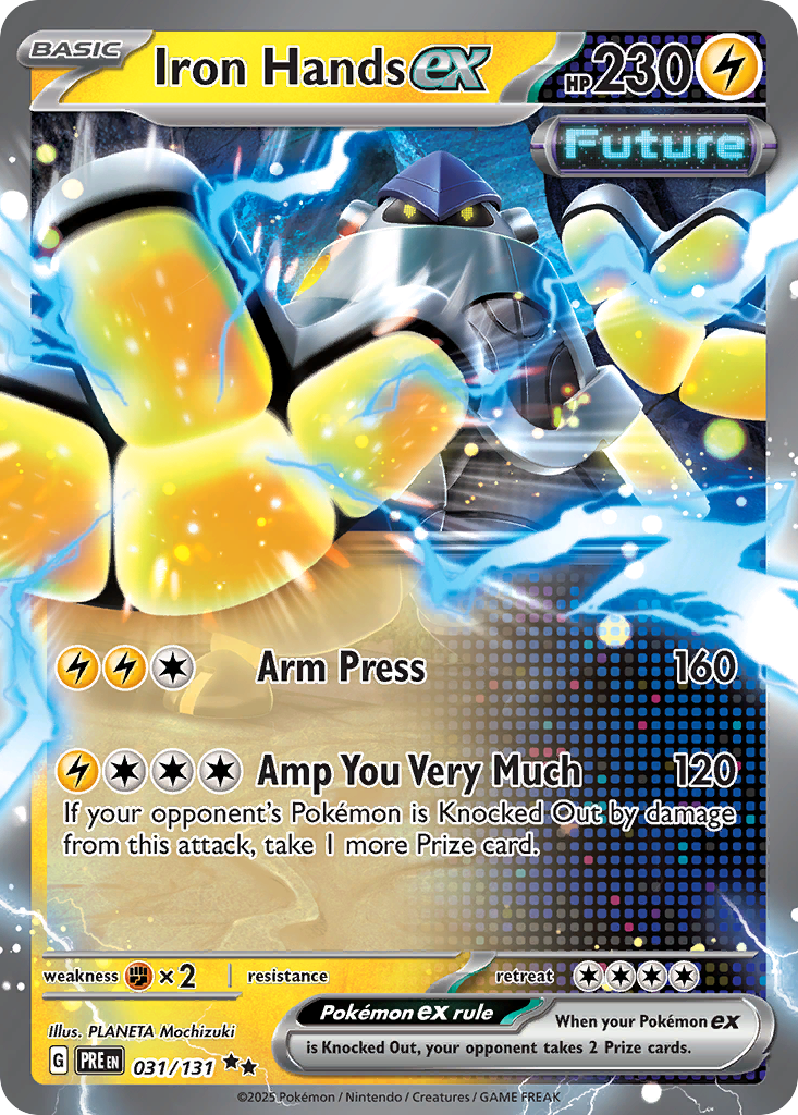 Iron Hands ex 31 Double Rare card from Prismatic Evolutions