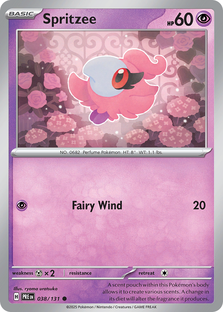 Spritzee 38 Common card from Prismatic Evolutions