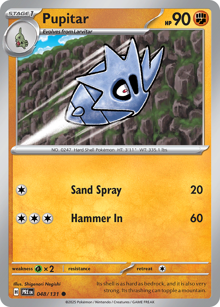 Pupitar 48 Common card from Prismatic Evolutions