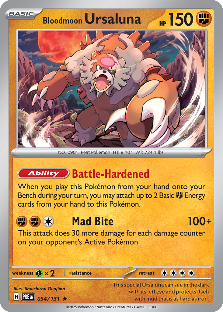Bloodmoon Ursaluna 54/131 Rare card from Prismatic Evolutions
