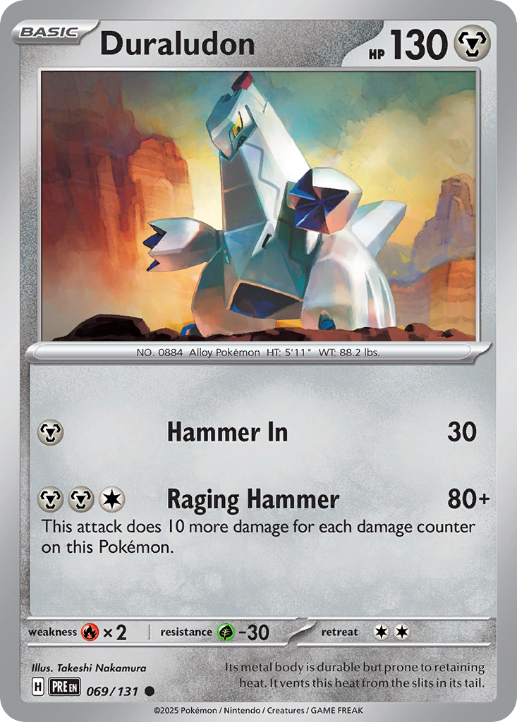 Duraludon 69 Common card from Prismatic Evolutions