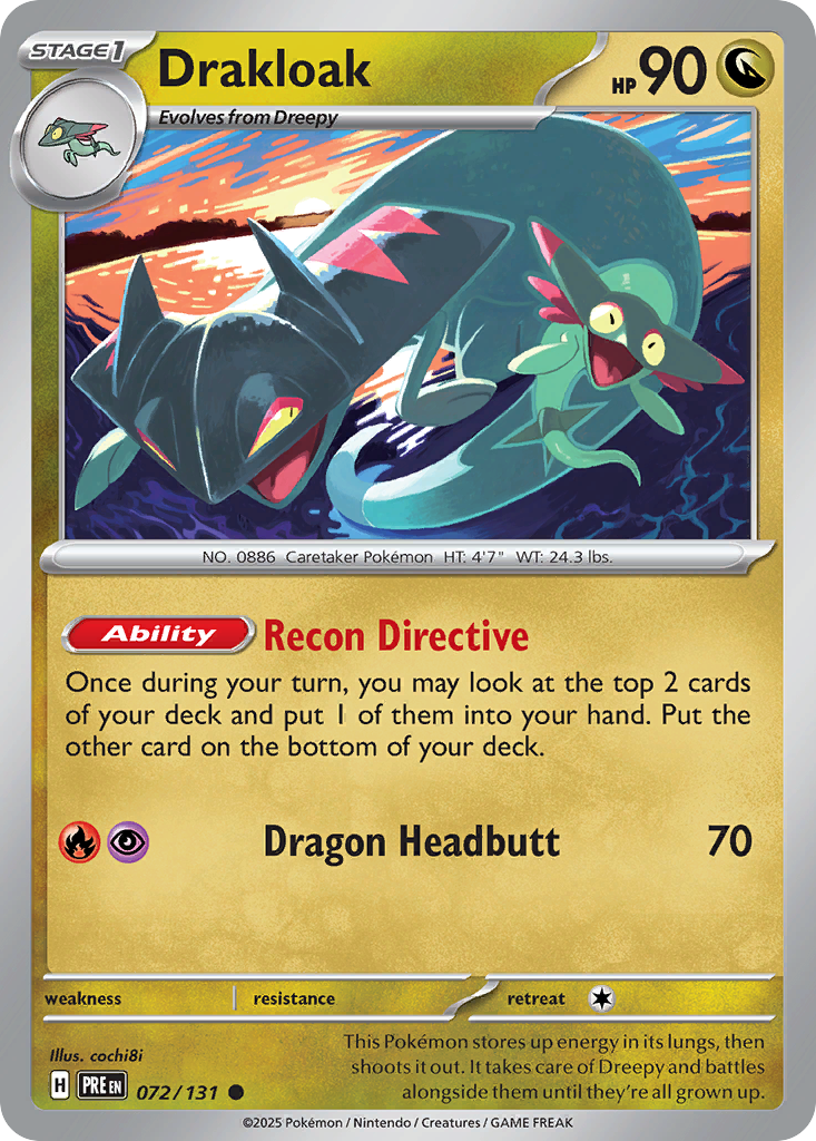 Drakloak 72/131 Common card from Prismatic Evolutions