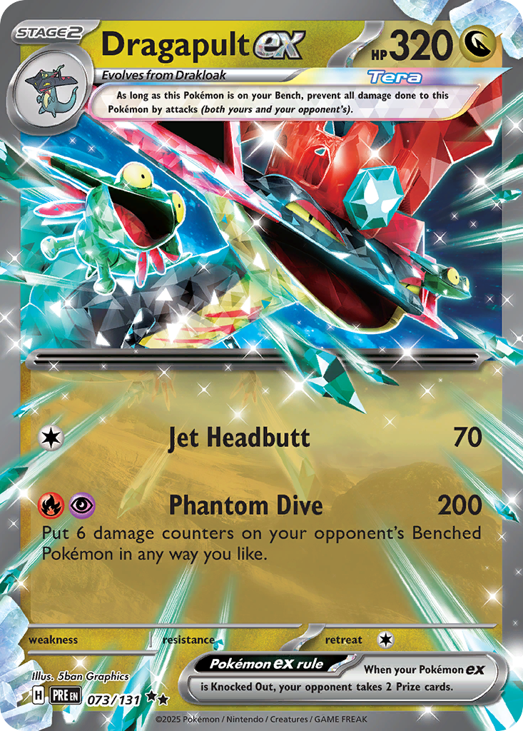 Dragapult ex 73 Double Rare card from Prismatic Evolutions