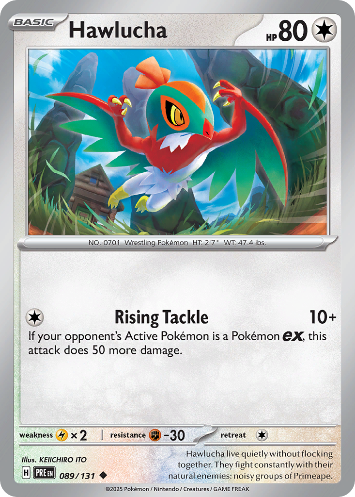 Hawlucha 89 Uncommon card from Prismatic Evolutions