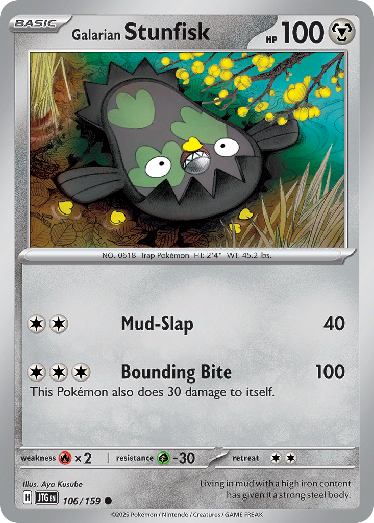 Galarian Stunfisk 106 Common card from Journey Together